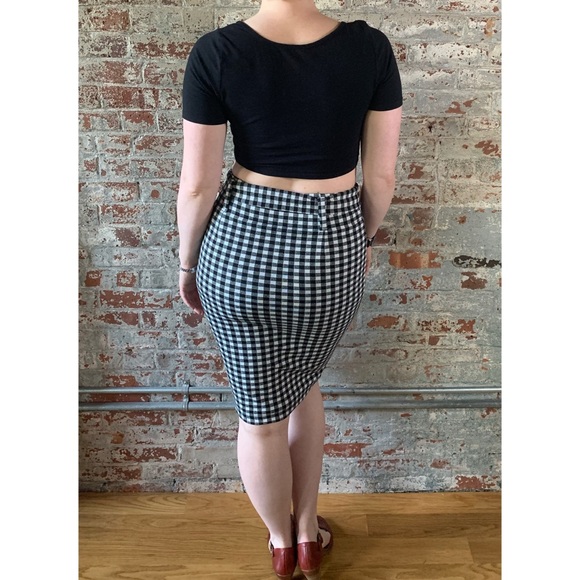 NWT Anthropologie Maeve Gingham Check Pencil Skirt - Picture 2 of 10